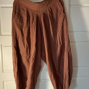 Cotton flower clothing 100% cotton desert rose pants